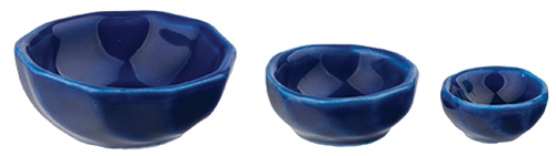 Cobalt Blue Nesting Bowls, 3 pc.